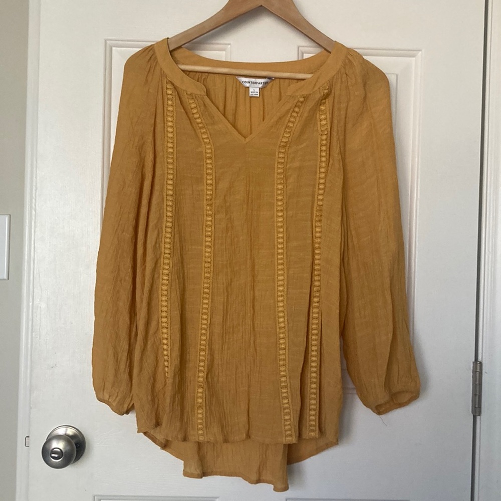 Counterparts Golden Yellow Long Sleeves Top